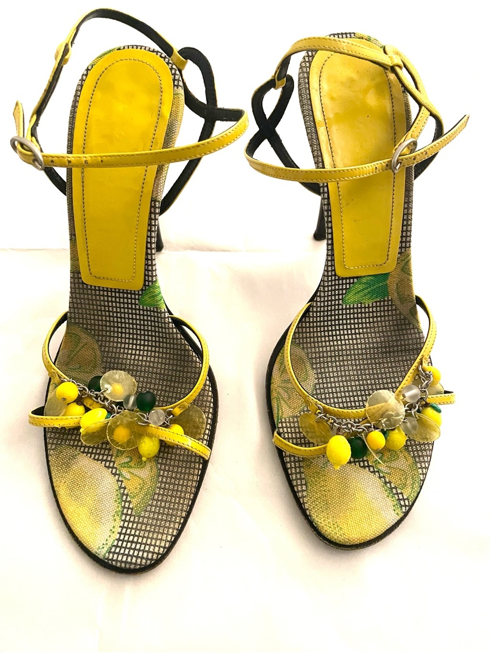 Casadei Vintage Lemon embellishment Heels